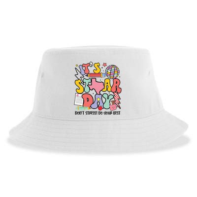 Its Staar Day Dont Stress Do Your Best Test Day Groovy Sustainable Bucket Hat