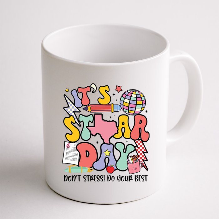 Its Staar Day Dont Stress Do Your Best Test Day Groovy Coffee Mug