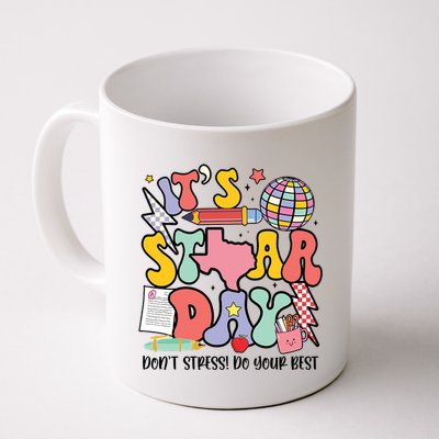 Its Staar Day Dont Stress Do Your Best Test Day Groovy Mug
