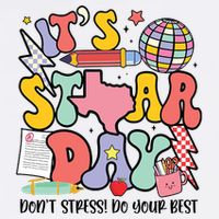 Its Staar Day Dont Stress Do Your Best Test Day Groovy Flatbill Hat