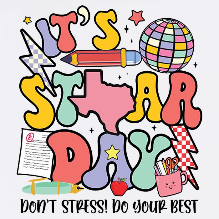 Its Staar Day Dont Stress Do Your Best Test Day Groovy Flatbill Hat