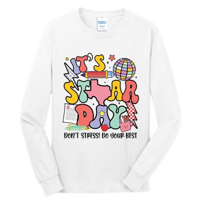Its Staar Day Dont Stress Do Your Best Test Day Groovy Tall Long Sleeve T-Shirt