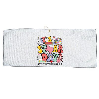 Its Staar Day Dont Stress Do Your Best Test Day Groovy Large Microfiber Waffle Golf Towel