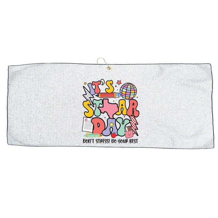 Its Staar Day Dont Stress Do Your Best Test Day Groovy Large Microfiber Waffle Golf Towel