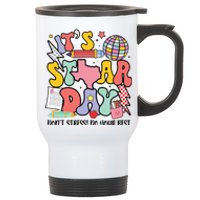 Its Staar Day Dont Stress Do Your Best Test Day Groovy Stainless Steel Travel Mug