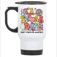 Its Staar Day Dont Stress Do Your Best Test Day Groovy Stainless Steel Travel Mug