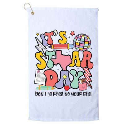 Its Staar Day Dont Stress Do Your Best Test Day Groovy Golf Towel
