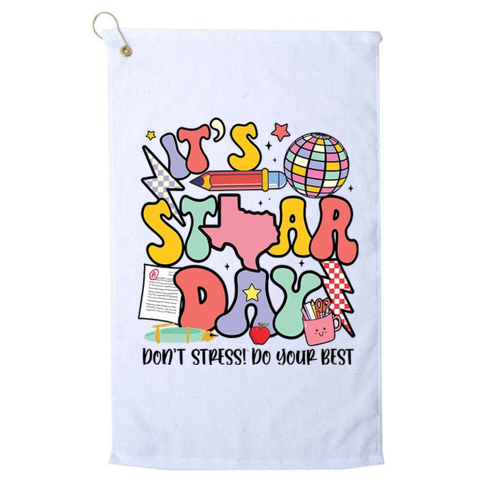 Its Staar Day Dont Stress Do Your Best Test Day Groovy Platinum Collection Golf Towel