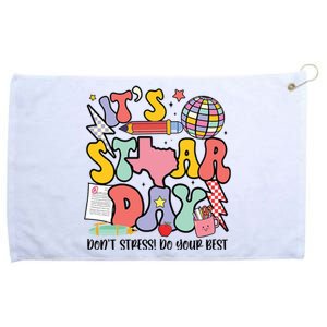 Its Staar Day Dont Stress Do Your Best Test Day Groovy Grommeted Golf Towel