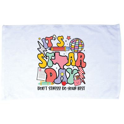 Its Staar Day Dont Stress Do Your Best Test Day Groovy Microfiber Hand Towel
