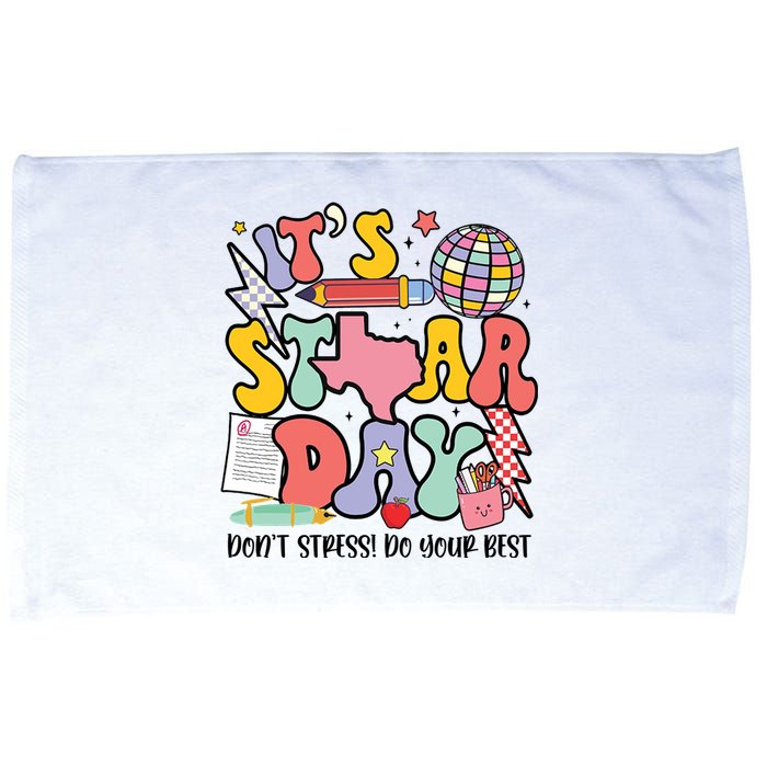 Its Staar Day Dont Stress Do Your Best Test Day Groovy Microfiber Hand Towel