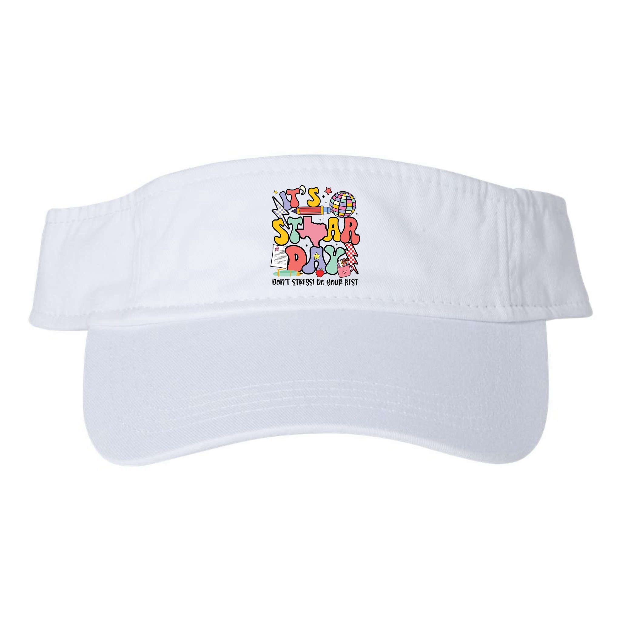 Its Staar Day Dont Stress Do Your Best Test Day Groovy Visor