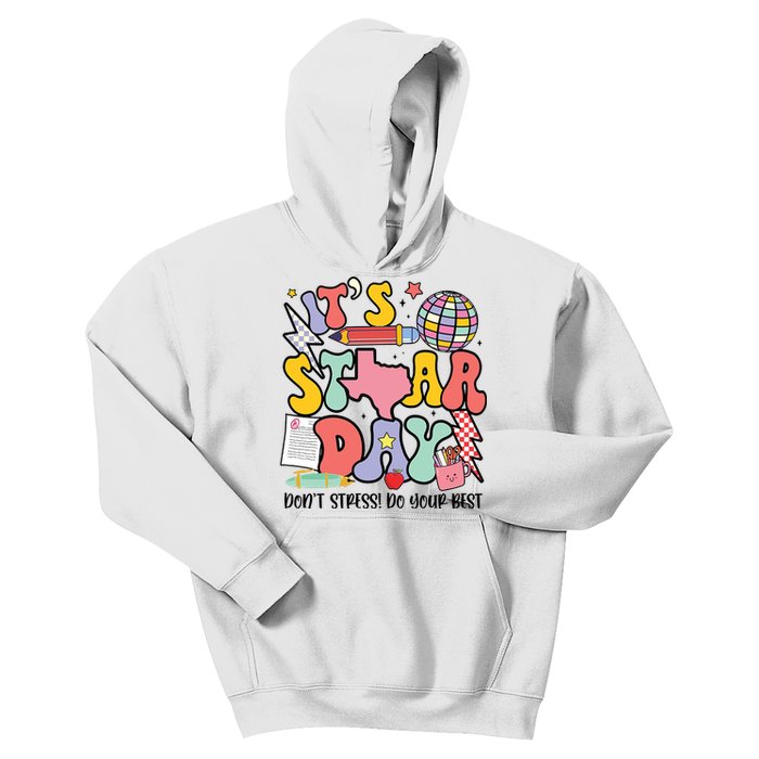 Its Staar Day Dont Stress Do Your Best Test Day Groovy Kids Hoodie