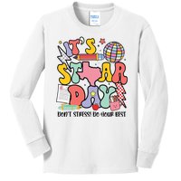 Its Staar Day Dont Stress Do Your Best Test Day Groovy Kids Long Sleeve Shirt