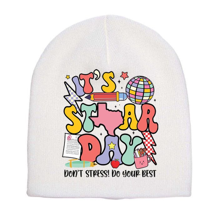 Its Staar Day Dont Stress Do Your Best Test Day Groovy Short Acrylic Beanie