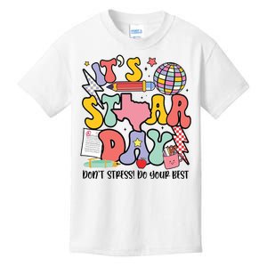 Its Staar Day Dont Stress Do Your Best Test Day Groovy Kids T-Shirt