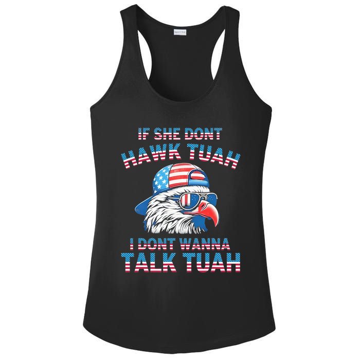 If She DonT Hawk Tuah I DonT Wanna Tawk Tuha Ladies PosiCharge Competitor Racerback Tank