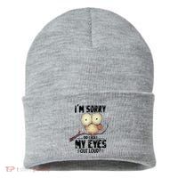 IM Sorry Did I Roll My Eyes Out Loud Funny Owl Lover Sustainable Knit Beanie
