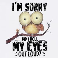 IM Sorry Did I Roll My Eyes Out Loud Funny Owl Lover Garment-Dyed Sweatshirt