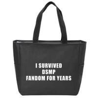 I Survived Dsmp Fandom For Years Zip Tote Bag