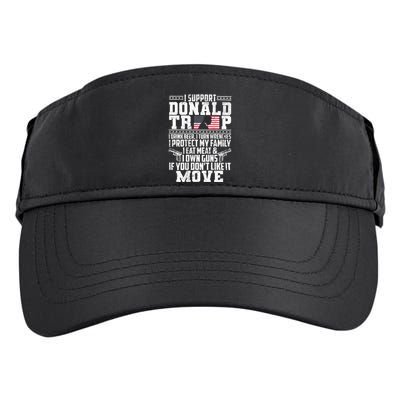 I Support Donald Trump I Drink Beer I Turn Wrenches Adult Drive Performance Visor