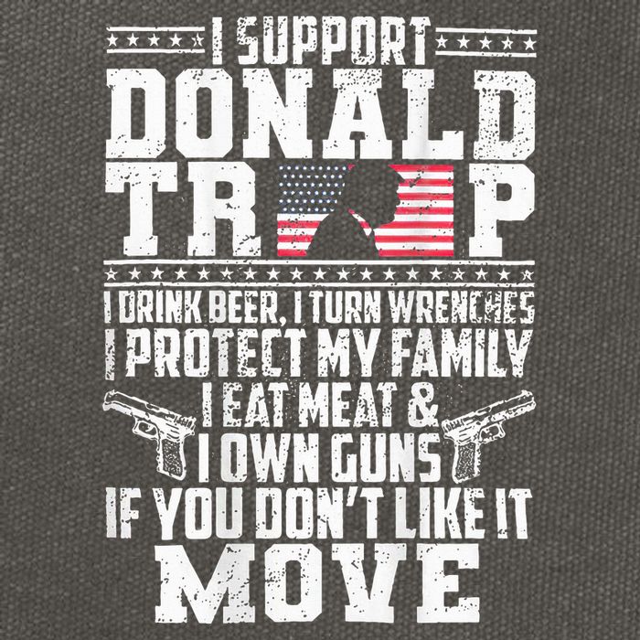 I Support Donald Trump I Drink Beer I Turn Wrenches Cotton Canvas Backpack