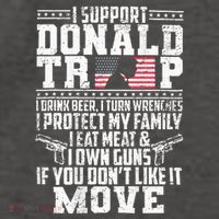 I Support Donald Trump I Drink Beer I Turn Wrenches Vector Backpack