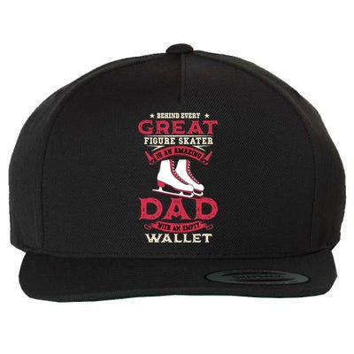 Ice Skating Dad Skates Sport Father's Day Wool Snapback Cap