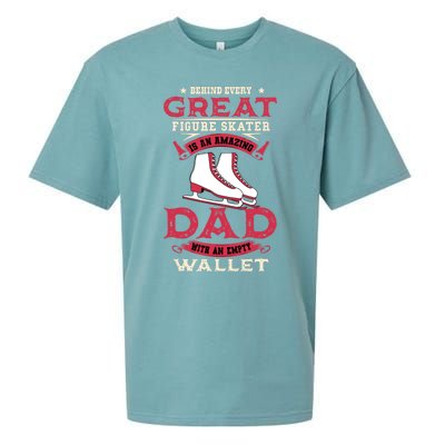 Ice Skating Dad Skates Sport Father's Day Sueded Cloud Jersey T-Shirt