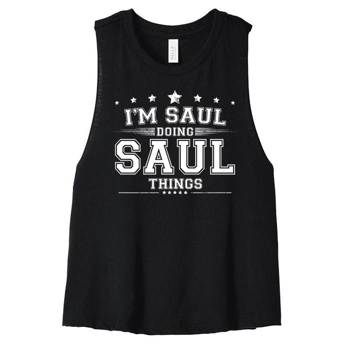 Im Saul Doing Saul Things Women's Racerback Cropped Tank