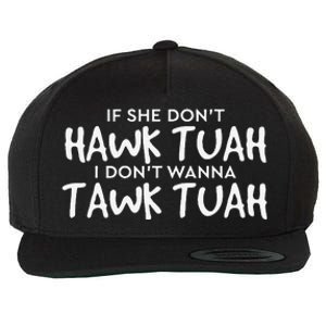 If She DonT Hawk Tush I WonT Tawk Tuah Wool Snapback Cap