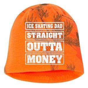 Ice Skating Dad Straight Outta Money Ice Skating Fathers Day Kati - Camo Knit Beanie