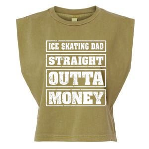 Ice Skating Dad Straight Outta Money Ice Skating Fathers Day Garment-Dyed Women's Muscle Tee