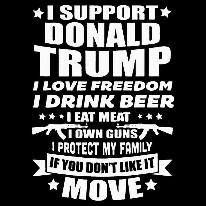 I Support Donald Trump I Love Freedom I Drink Beer Bucket Hat