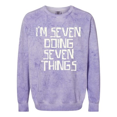 Im Seven Doing Seven Things Colorblast Crewneck Sweatshirt