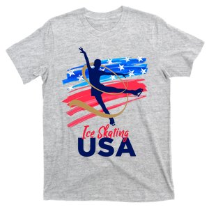 Ice Skating Dance Support The Team USA Flag T-Shirt