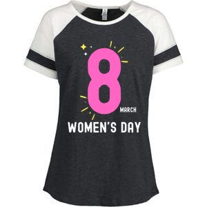 International S Day 8 March 2024 #Choosetochallenge Gift Enza Ladies Jersey Colorblock Tee