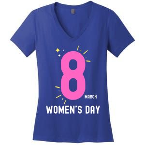 International S Day 8 March 2024 #Choosetochallenge Gift Women's V-Neck T-Shirt