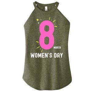 International S Day 8 March 2024 #Choosetochallenge Gift Women's Perfect Tri Rocker Tank