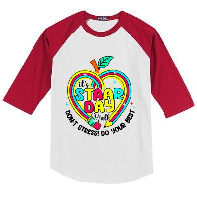 ItS Star Day DonT Stress Do Your Best Kids Colorblock Raglan Jersey