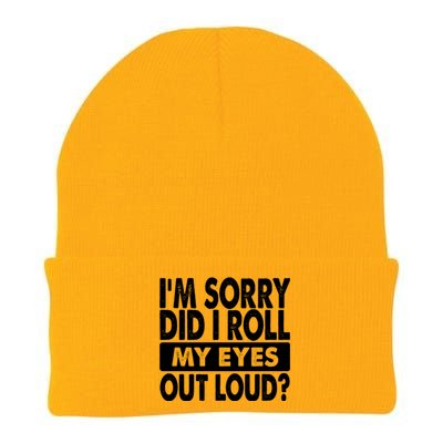 Im Sorry Did I Roll My Eyes Out Loud Funny Knit Cap Winter Beanie