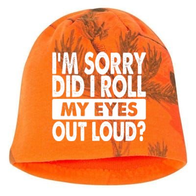 Im Sorry Did I Roll My Eyes Out Loud Funny Kati - Camo Knit Beanie