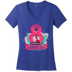 International S Day 8 March 2024 #Choosetochallenge Gift Women's V-Neck T-Shirt