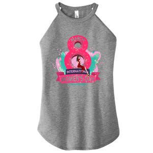 International S Day 8 March 2024 #Choosetochallenge Gift Women's Perfect Tri Rocker Tank