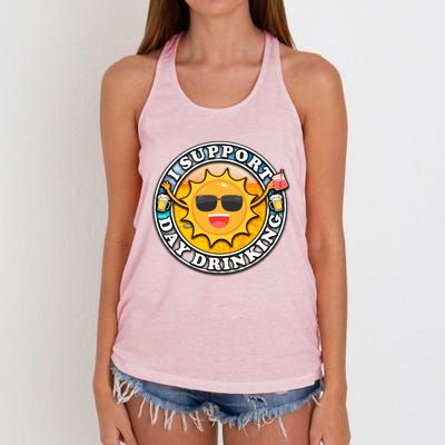 I Support Day Ing Day In' Gift Women's Knotted Racerback Tank