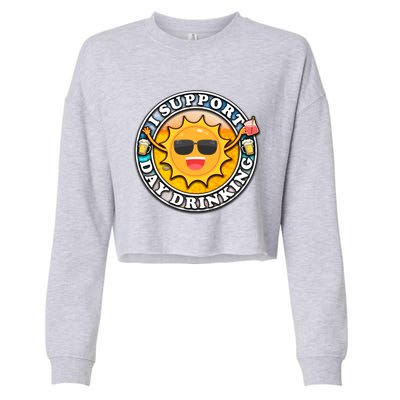 I Support Day Ing Day In' Gift Cropped Pullover Crew