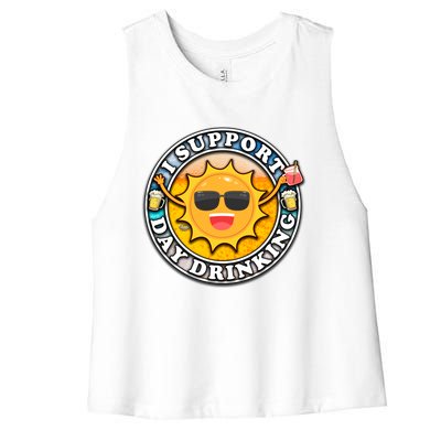 I Support Day Ing Day In' Gift Women's Racerback Cropped Tank