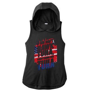 If She DonT Hawk Tuah I DonT Wanna Talk Tuha 4th July Meme Ladies PosiCharge Tri-Blend Wicking Draft Hoodie Tank