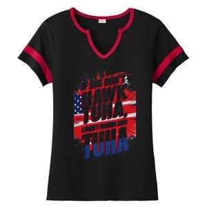 If She DonT Hawk Tuah I DonT Wanna Talk Tuha 4th July Meme Ladies Halftime Notch Neck Tee