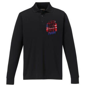 If She DonT Hawk Tuah I DonT Wanna Talk Tuha 4th July Meme Performance Long Sleeve Polo